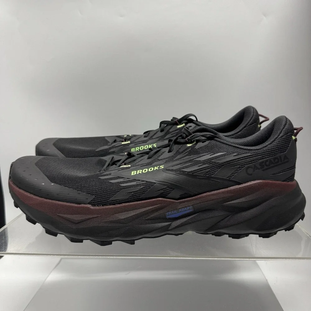 Brand New Brooks Cascadia 19 Black Trail Running Shoes 1104571D028 Men's Size 14